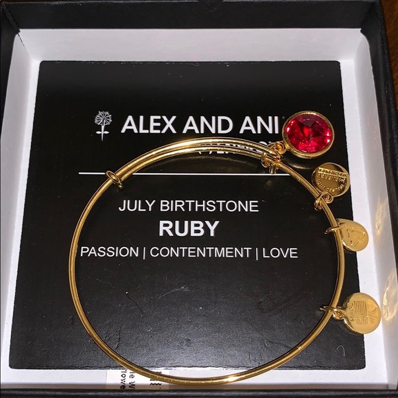 NWOT Alex and Ani Ruby Birthstone Bracelet - Picture 5 of 7